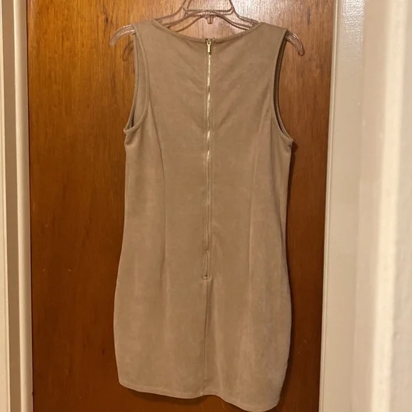 Bebe tan faux suede mini dress, size large - Picture 4 of 7